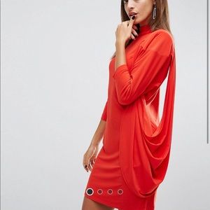 Asos drape dress w/ shoulder pads